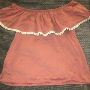 Peach Strapless Shirt